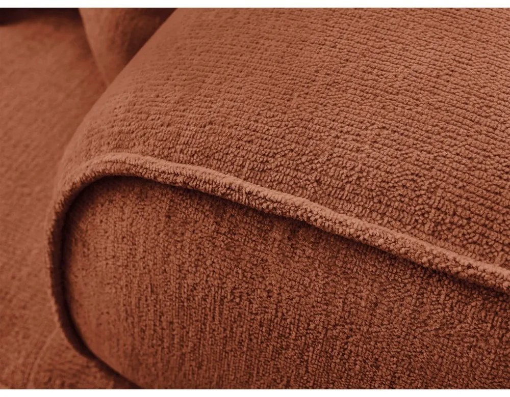Canapea teracotă cu tapițerie din chenille 237 cm Whesley – Bobochic Paris