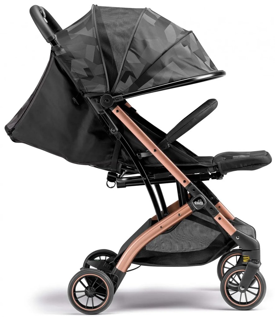 Carucior sport CAM   Compass 2.0 Jacquard Nero, ultra-usor si compact, 0,  4 ani   pana la 22 kg