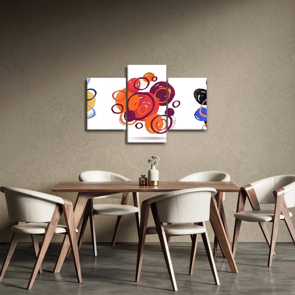 Tabloul cercuri colorate (90x60 cm)