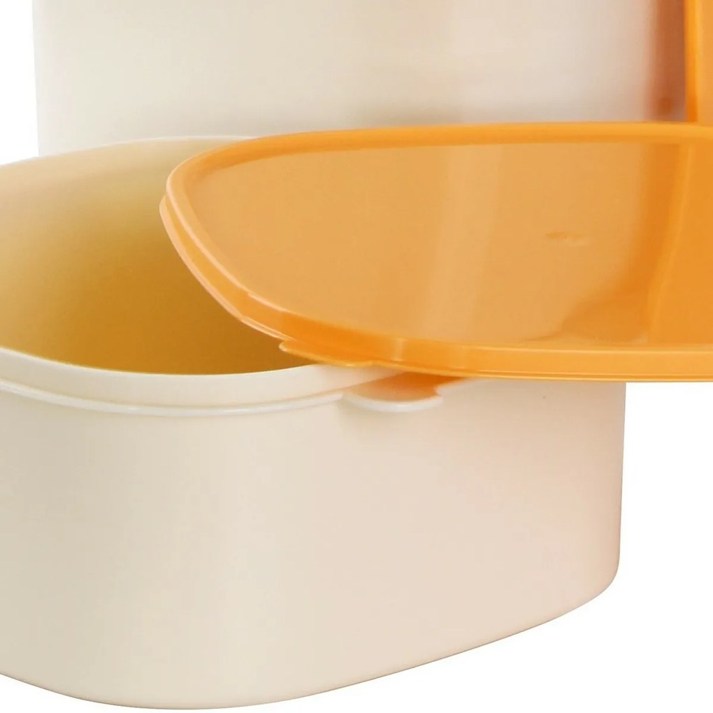 Sufertaș de plastic pentru alimente, 2x 1,2 l + 1x 2 l