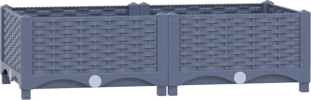 vidaXL Strat înălțat, 80 x 40 x 23 cm, polipropilenă