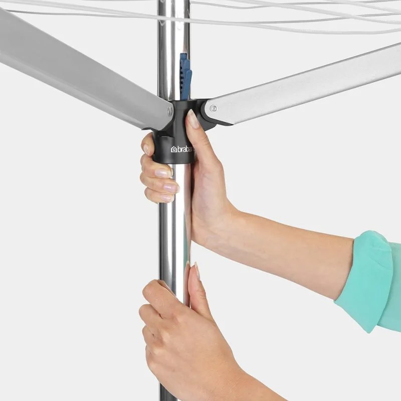 Uscator de rufe pentru exterior Brabantia Essential 90300259, 40 m, Ancora pentru betonare, Husa, Rezistent la coroziune, Inox