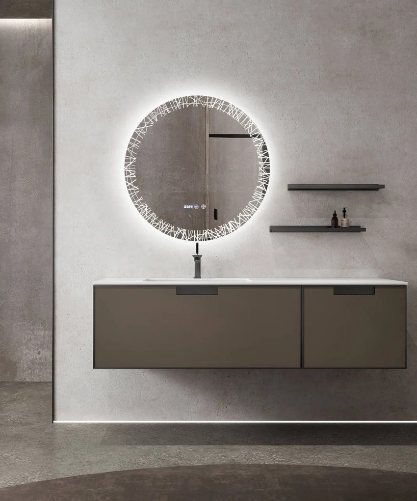 Oglindă Baie LED și Dezaburire Elit's Premium cu Senzor Touch, Lumina Rece, Caldă și Neutră, 70 cm 176
