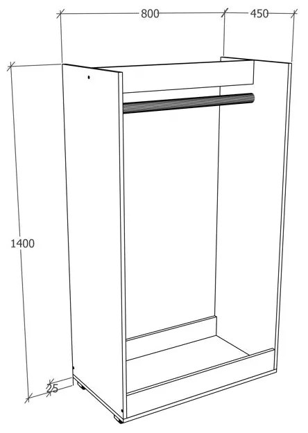 Stender haaus Riz, Alb, 80 x 45 x 140 cm