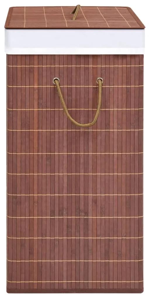 Cos de rufe din bambus, maro, 100 L 1, Maro inchis, 52 x 32 x 62.5 cm