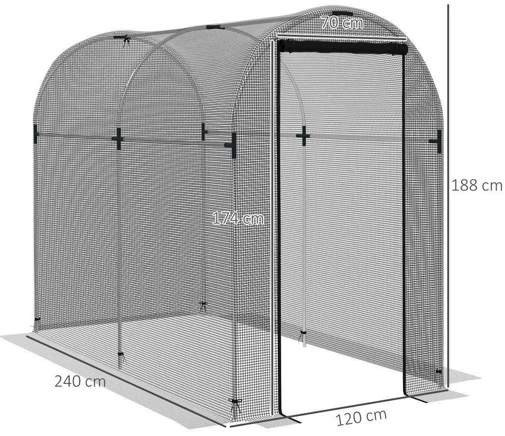 Outsunny Structura de protectie, Cort rezistent de protectie pentru fructe si legume cu usa cu fermoar | Aosom Romania