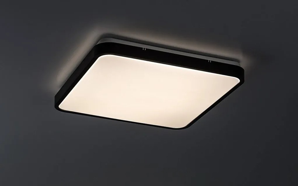 Plafoniera LED baie IP44 Alenzo 42x42cm negru/alb
