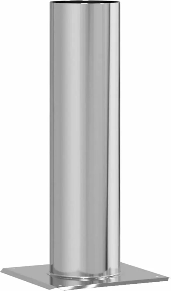 vidaXL Extensie pentru Capac de Semineu Argintiu 24 x 24 x 50 cm