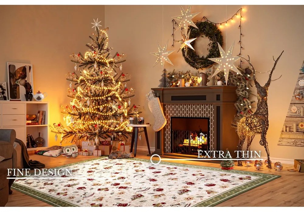 Covor verde din amestec de bumbac 160x230 cm cu model de Crăciun Toy's Delight Green Christmas – Villeroy&Boch