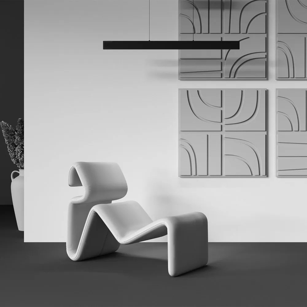 Lustra LED ajustabila stil liniar minimalist Ephoria negru