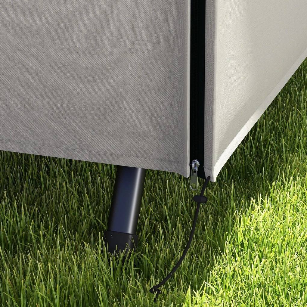 Outsunny Husă de Protecție balansoar de Grădină 3 Locuri pânză impermeabilă dim. 2,05L x 1,24l x 1,64H m Poliester Gri | Aosom Romania