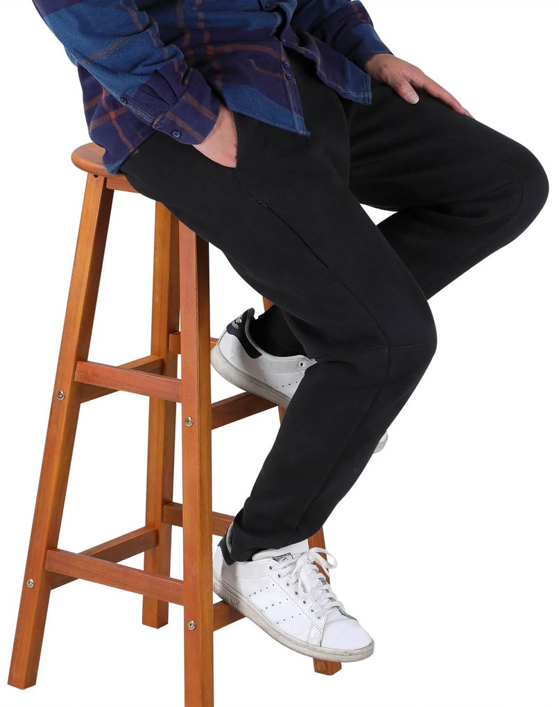 Scaune de bar OSLO, 2 buc., 34x76cm, maro natural Casaria