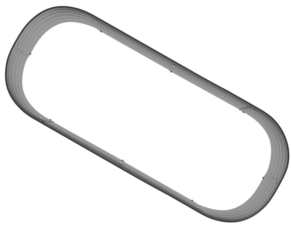 Outsunny Pat de flori pentru plante, pat de flori modular, margini protejate, design fara fund, 150 x 62 x 30 cm, Argintiu | Aosom Romania