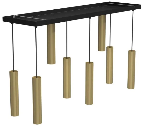 Lustră pe cablu RAITO 8xGU10/8W/230V alamă