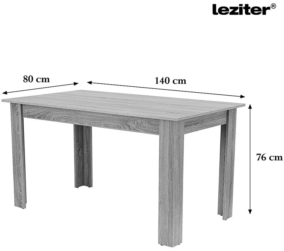 Set de masă Zara 4+1 bej-stejar York