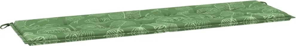 vidaXL Pad pentru Bancă Frunză Design cu frunze 150 x 50 x 3 cm