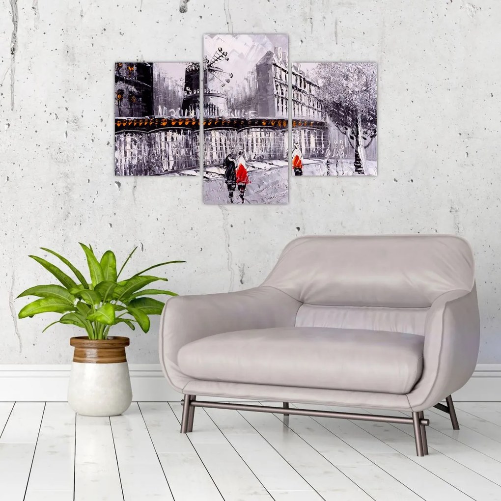 Tablou - Pictură în ulei a orașului II. (90x60 cm)