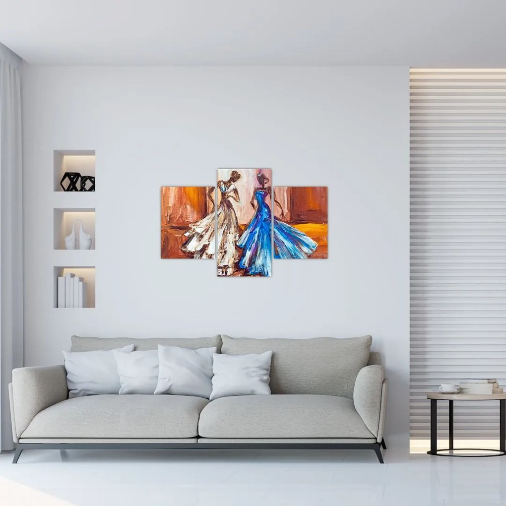 Tablou - Dansatoare, pictură în ulei (90x60 cm)