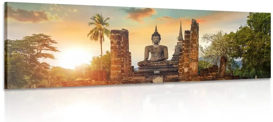 Tablou statuia lui Budha în parcul Sukhthai