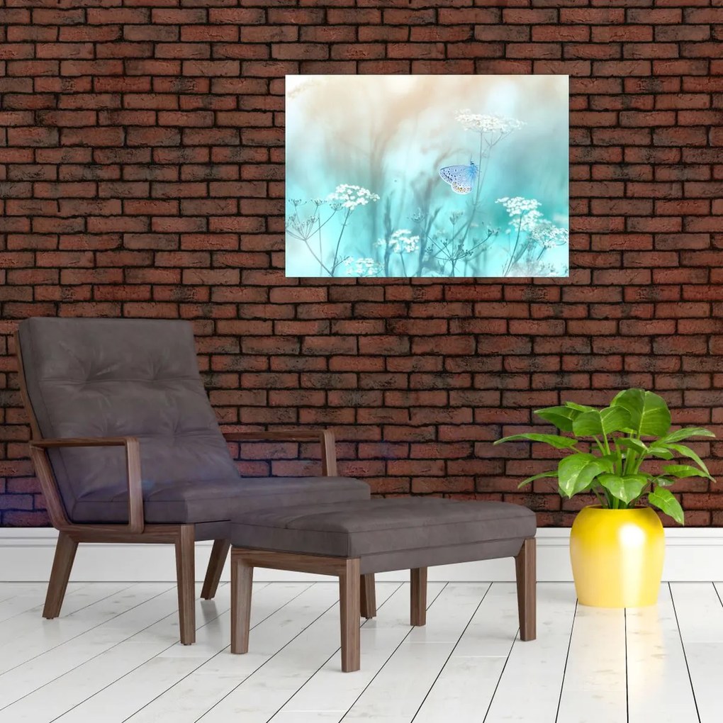 Tablou - Fluture în albastru (70x50 cm)