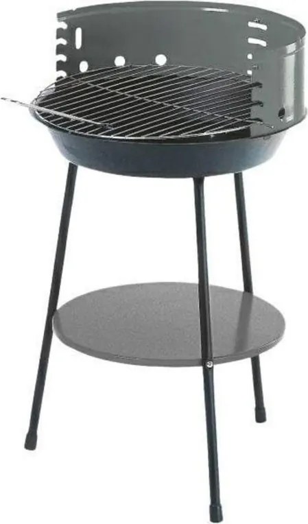 Gratar pe carbuni cu raft MasterGrill MG915, 35 cm, Metal, Negru