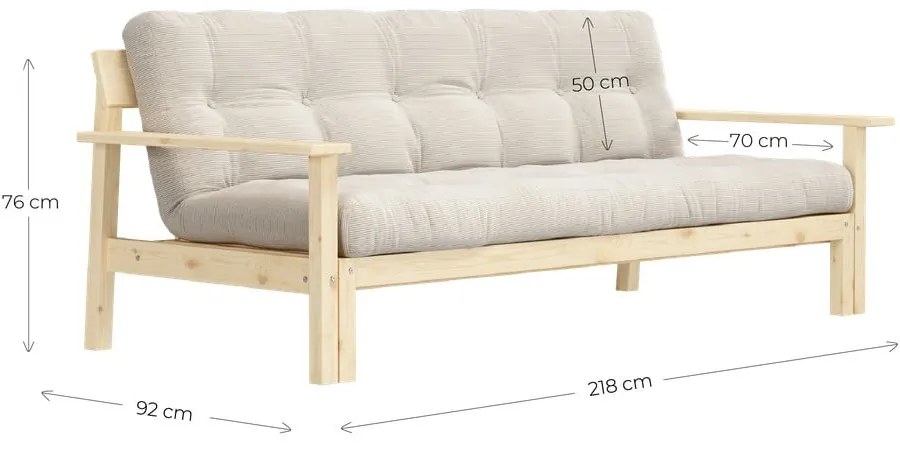 Canapea extensibilă Karup Design Unwind Beige