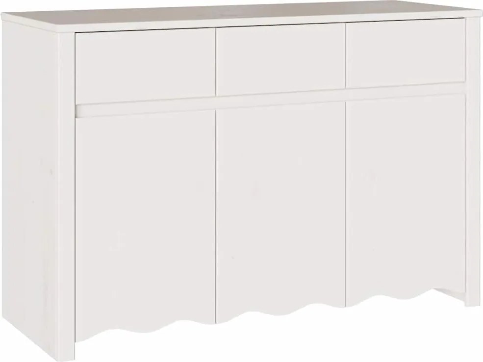 vidaXL Bufet Drammen Alb 114 x 43 x 75,5 cm Lemn masiv de pin