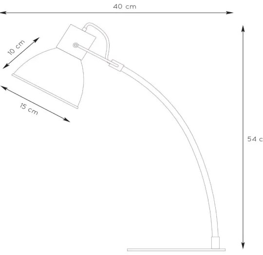 Lucide 03613/01/30 - Lampa de masa CURF 1xE27/60W/230V negru