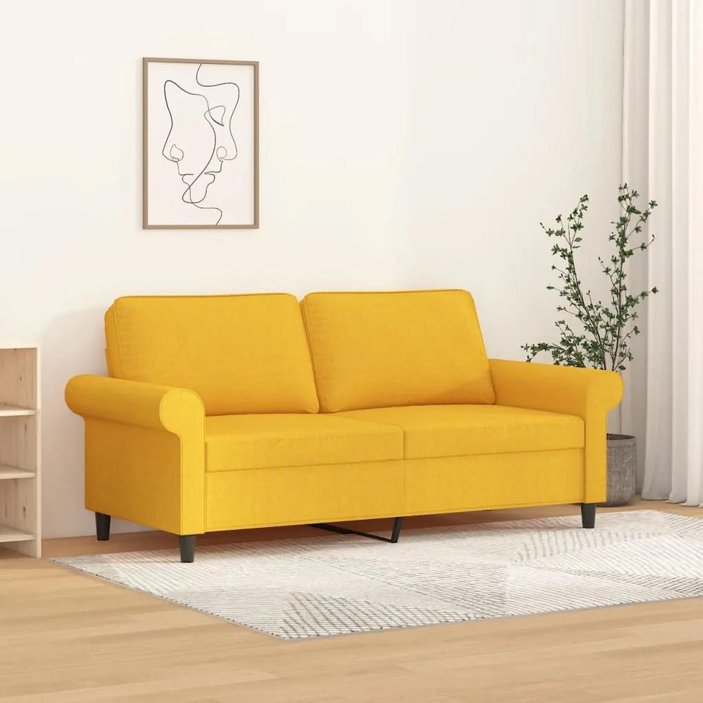 Canapea cu 2 locuri, galben deschis, 140 cm, material textil Galben deschis, 172 x 77 x 80 cm