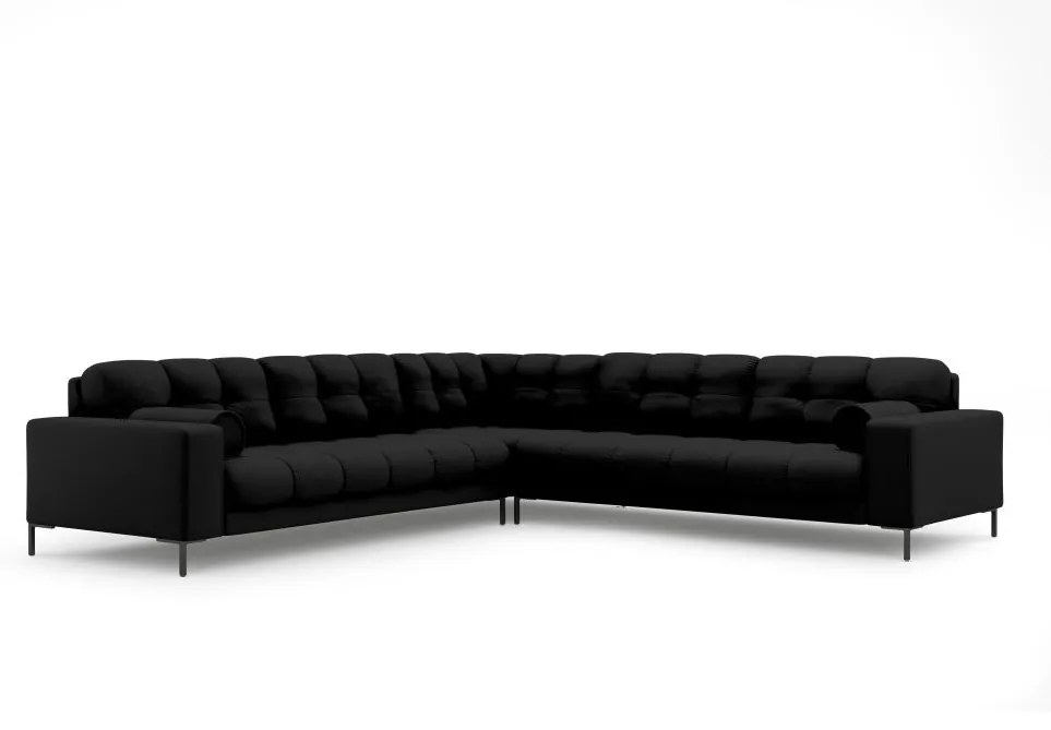Coltar 6 locuri Bali tapitat/picioare negre – L256 x l256 x h75