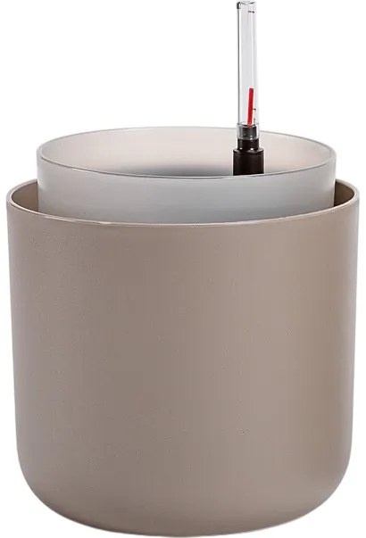 Ghiveci cu auto-irigare Plastia Tolita, maro, diam. 16 cm, diam. 16 cm