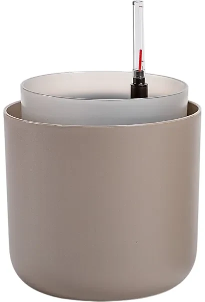 Ghiveci cu auto-irigare Plastia Tolita, maro, diam. 16 cm, diam. 16 cm