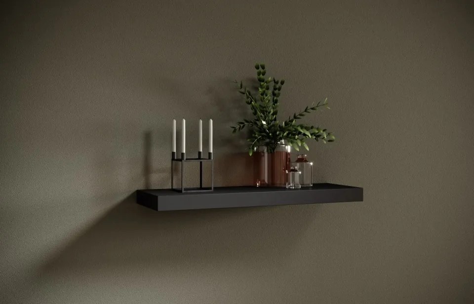 Raft suspendat ANDREA, ADRK Furniture (Lungime: 100 cm, Culoare: Alb mat)