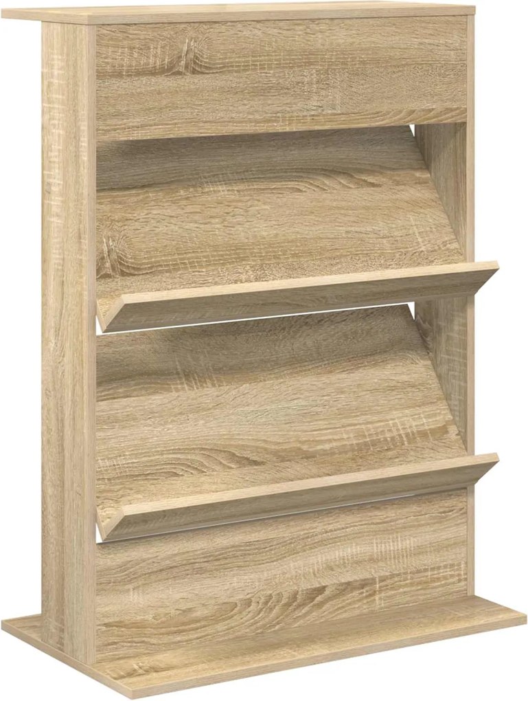 vidaXL Raft pentru reviste Stejar Sonoma 70 x 41 x 96 cm Lemn compozit