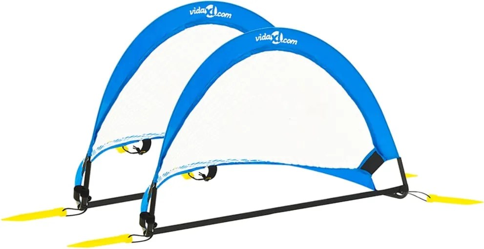 vidaXL Porți fotbal copii 2 buc. geantă depozitare 75,5x46x48 cm