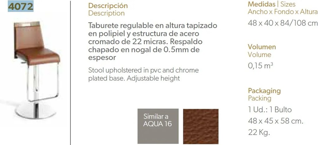 Scaun de bar tapitat design italian Steel F3179AL