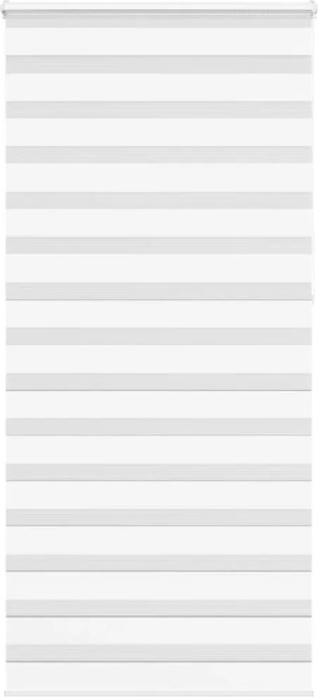 vidaXL Jaluzea tip zebra alb lățime țesătură 105,9 cm poliester