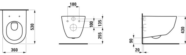 LAUFEN H8209560000001 - WC suspendat PRO, ceramică albă
