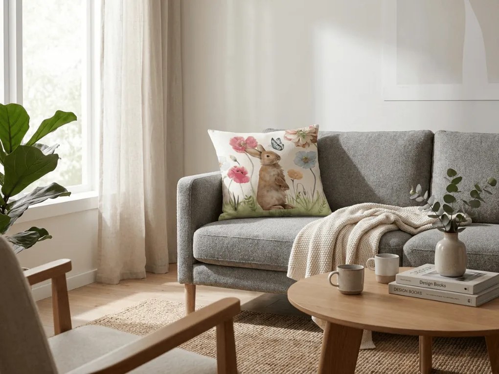 Husa de perna din in LUNBELLE 45x45 cm, colorat