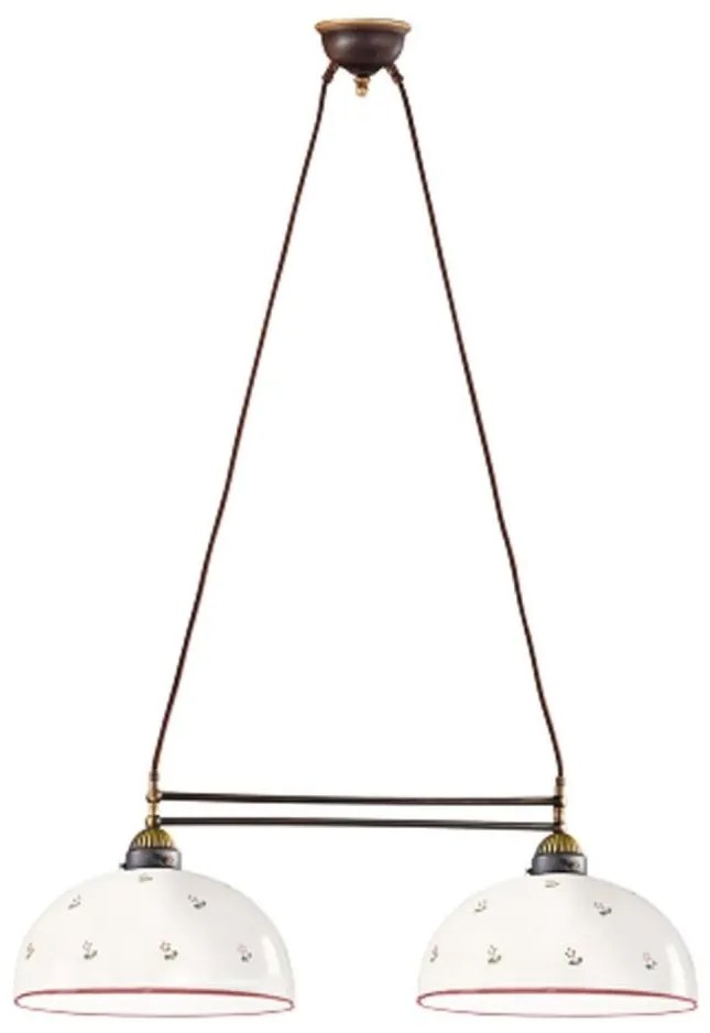 Lustră pe cablu Kolarz 731.82.68 NONNA 2xE27/75W/230V roșu