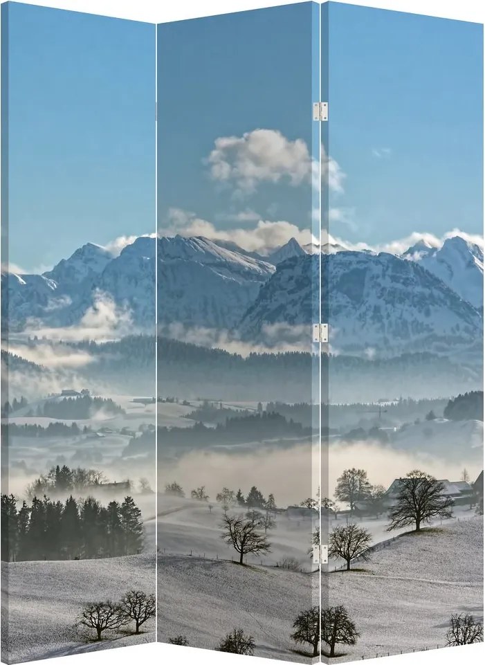 Paravan - Munții înzăpeziți (126x170 cm)