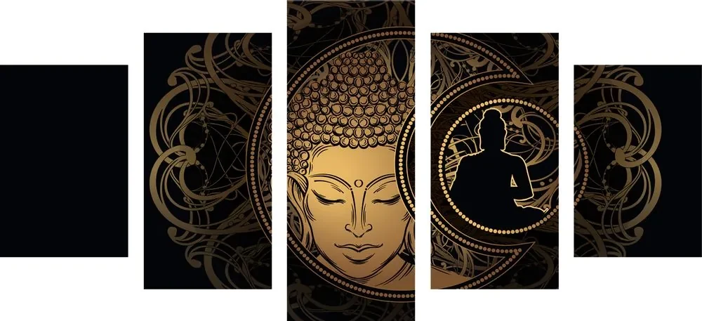 Tablou 5-piese putere armonioasă a lui Buddha