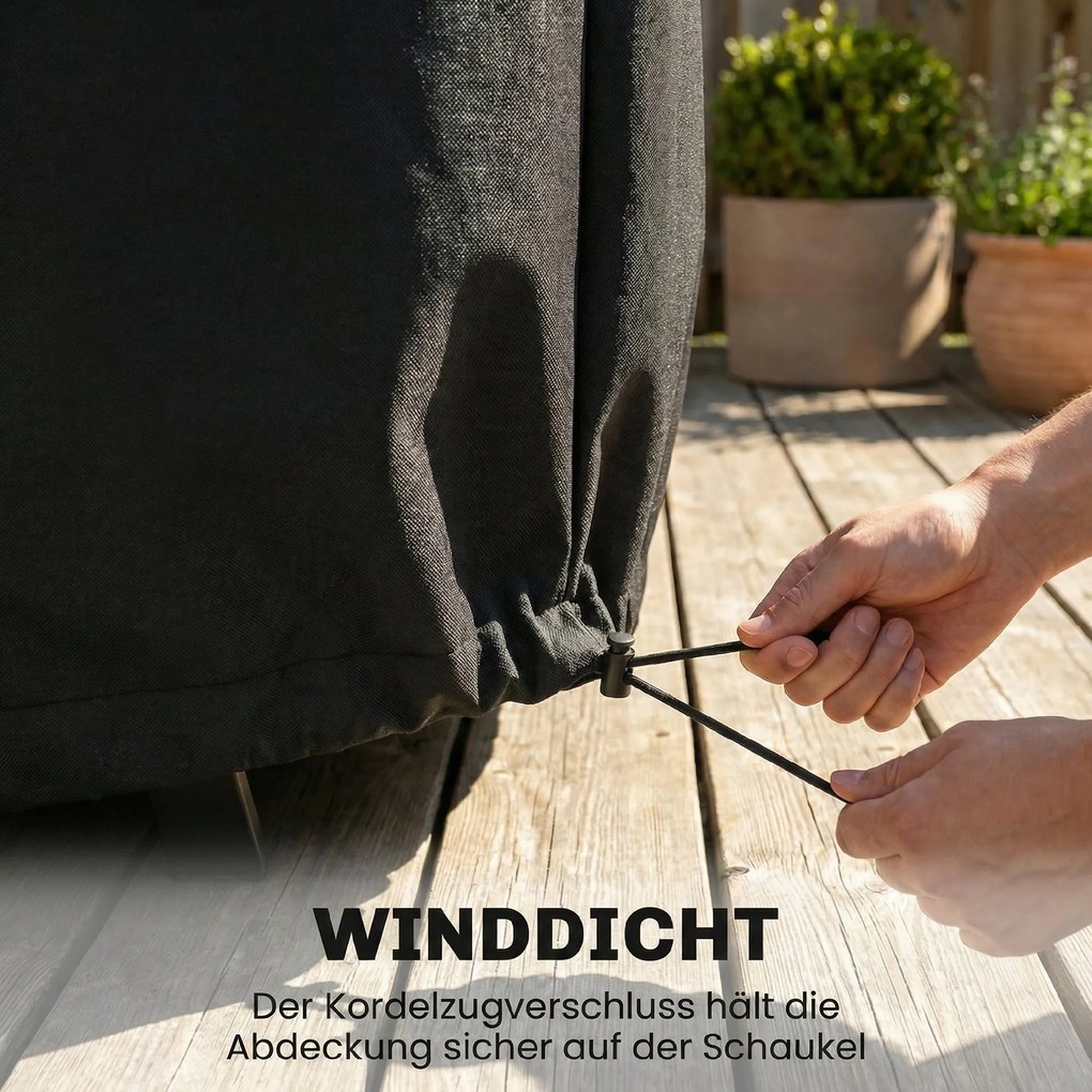 Outsunny Husă pentru leagăn de grădină 3 locuri, husă de protecție impermeabilă, rezistentă la vânt și la UV, țesătură Oxford 420D | Aosom Romania