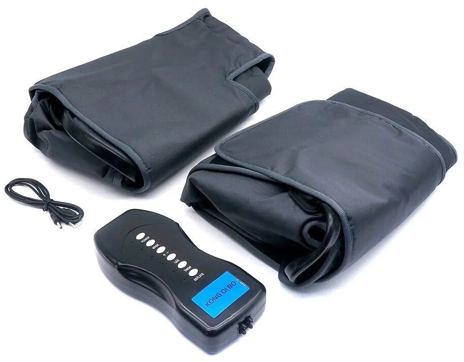 Aparat de masaj limfatic cu compresie pentru picioare, cu telecomanda