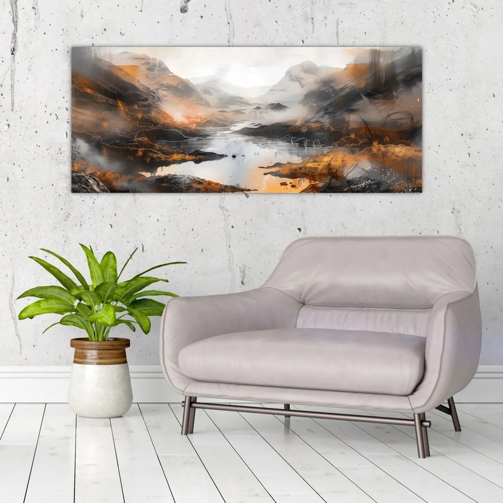 Tablou - Pictura peisajelor montane (120x50 cm)