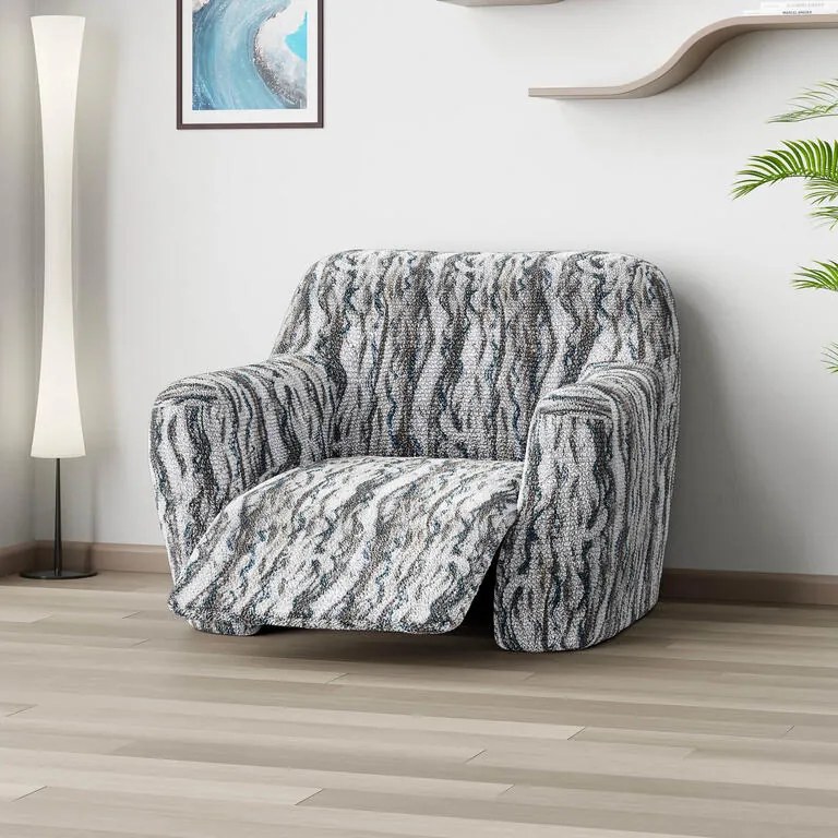 Huse bielastice OCEANO NOU gri-albăstrui fotoliu de relaxare (l. 70 - 90 cm)