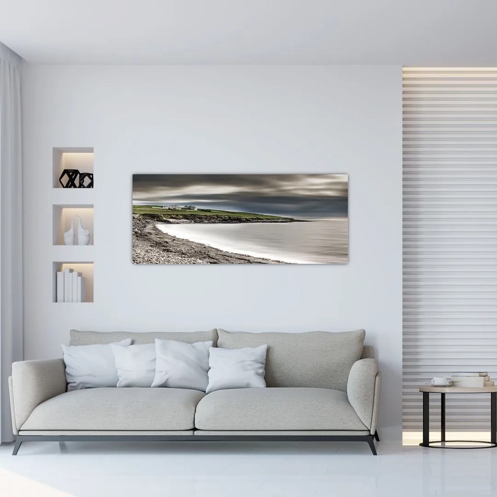 Tablou cu lac în amurg (120x50 cm)