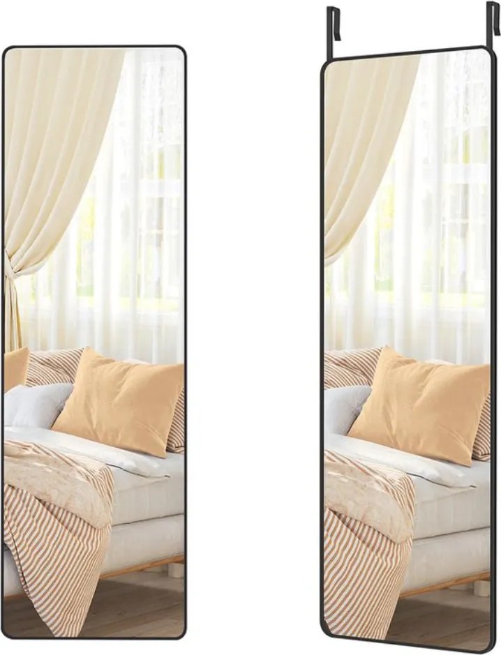 Oglindă dreptunghiulară FERRA, 120x40cm, negru SongmicsHome