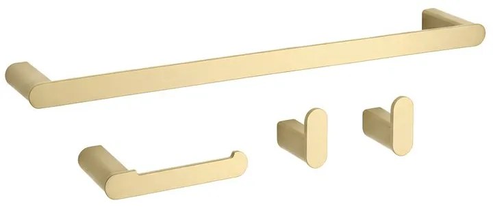 Set accesorii pentru baie Mati auriu periat 4 piese