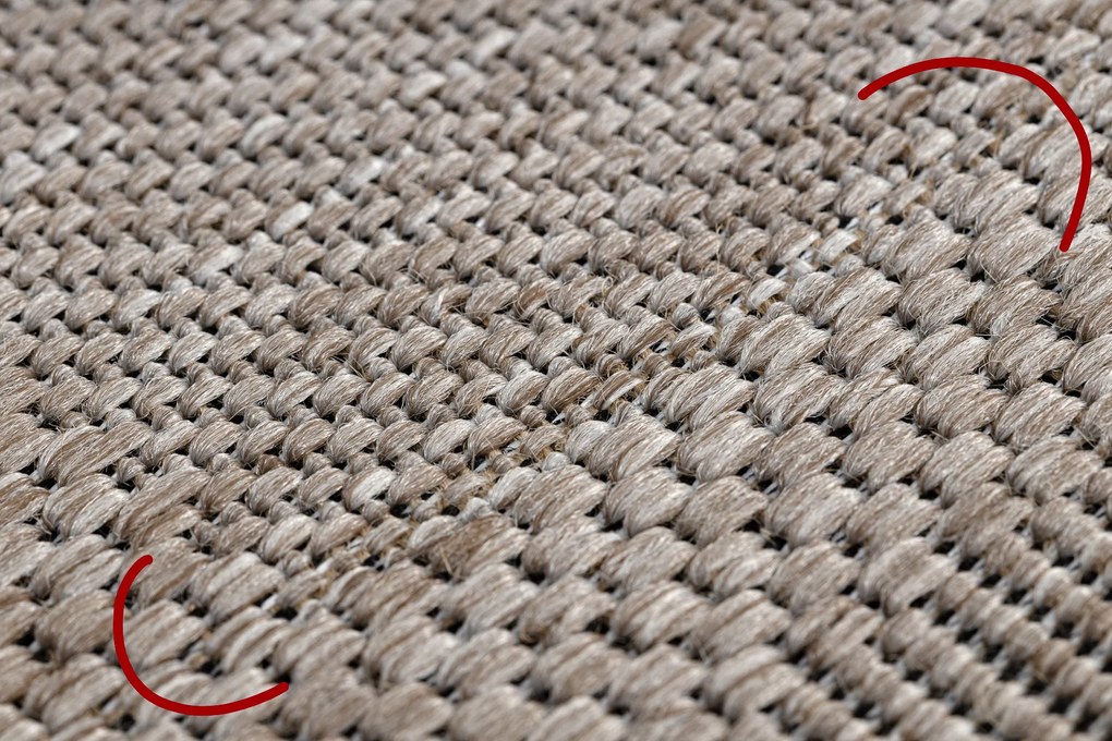 Covor sisal Floorlux 20079 Pătrat argintiu si negru - SECUNDAR-COTATI PRODUSUL